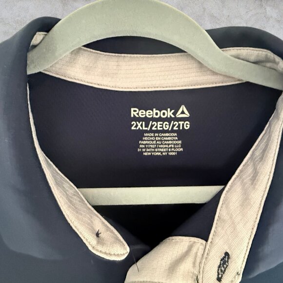 Reebok Mens Big & Tall Ace Performance Navy Blue Polo Shirt - Picture 5 of 6